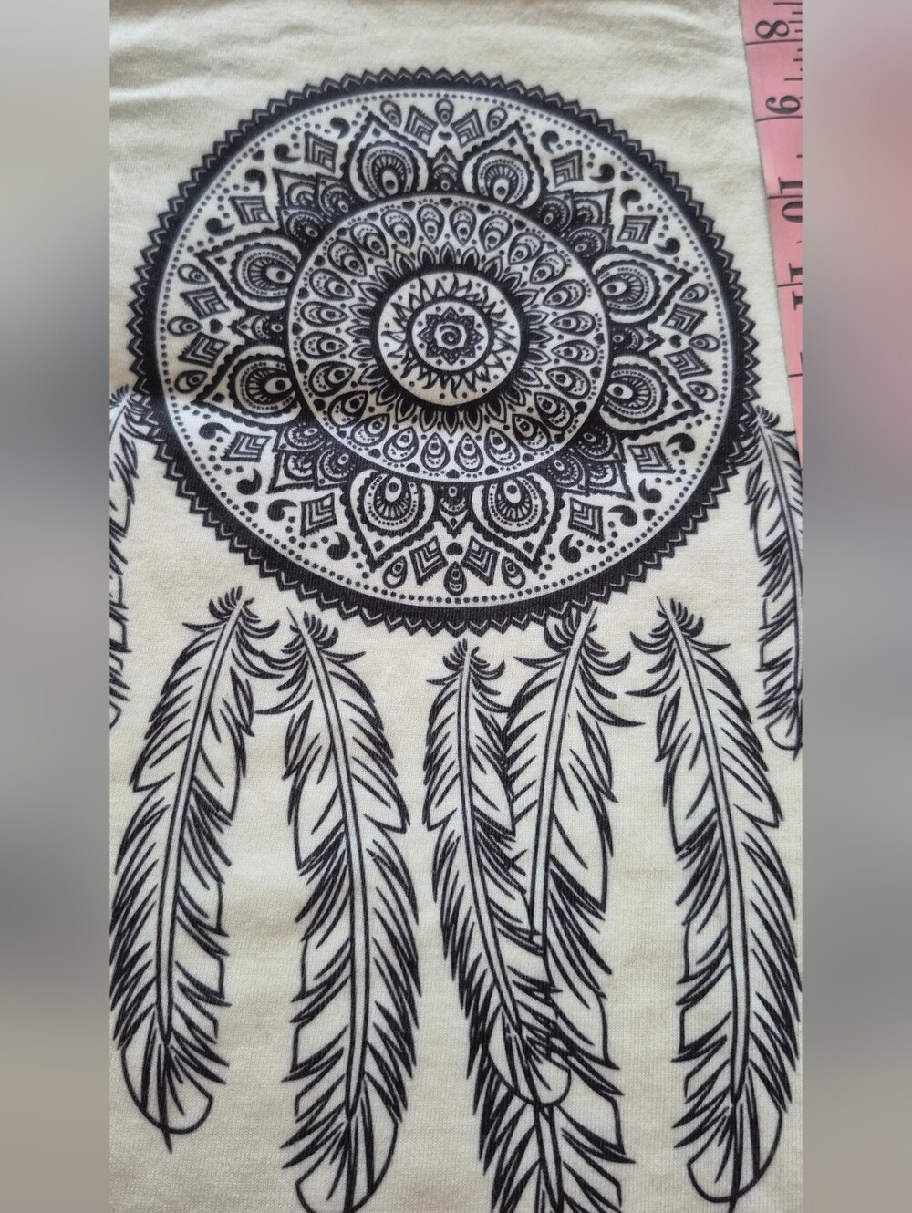 Desigual White Tank Top with Black Dreamcatcher Graphic - Picture 7 of 8